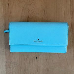 Kate Spade wallet blue turquoise beautiful